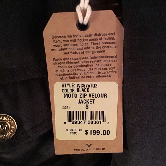 💵🥀TRUE RELIGION NWT MOTO velvet-like fabric🥂2X HP - Picture 4 of 10